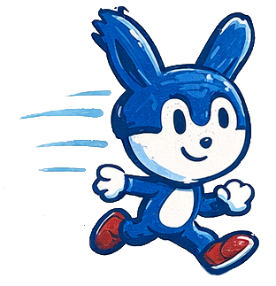 Speedy the Bunny running